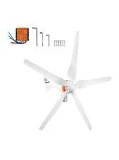 VEVOR Wind Turbine Generator, 12V/24V Wind Turbine Kit, 500W Wind Power Generator with MPPT Controller 5 Blades Auto Adjust Win...